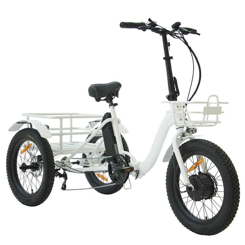 Eunorau 500W Fat Tire Folding Electric Trike w/ Twist Throttle