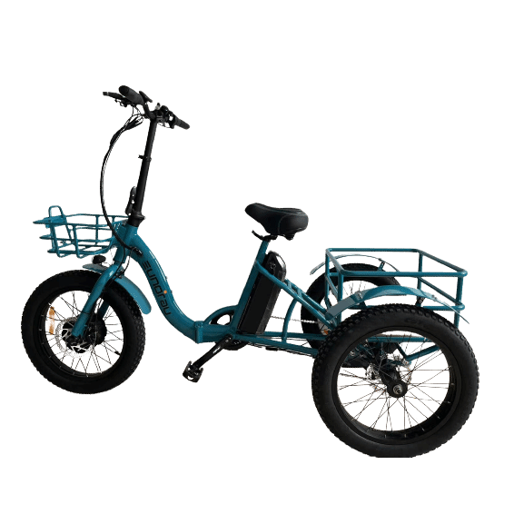 Eunorau 500W Fat Tire Folding Electric Trike w/ Twist Throttle